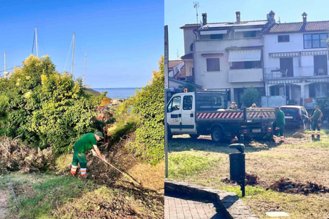 Djelatnici rovinjskog Komunalnog servisa po vrućinama i dalje saniraju posljedice nevremena