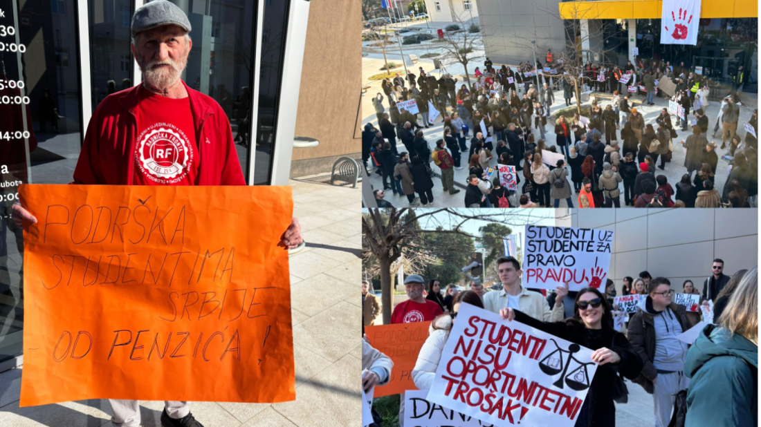 (VIDEO/FOTO) Pulski studenti održali mirni skup uz podršku umirovljenika – 16 minuta tišine za solidarnost!