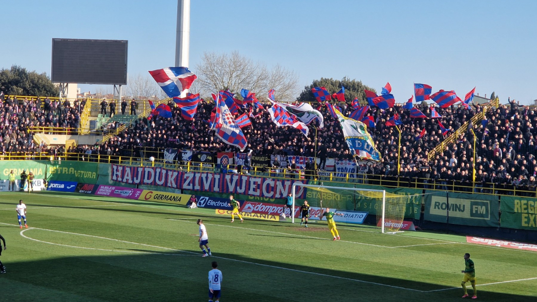 Utakmica Istre i Hajduka protekla bez većih izgreda, jedan navijač napuhao dva promila