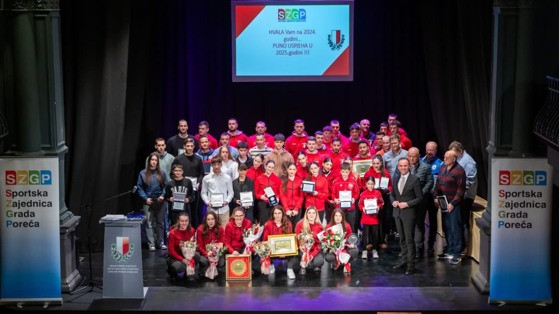 (FOTO) Nataša Ravnić i Petar Matić najbolji sportaši Poreča u 2024. godini