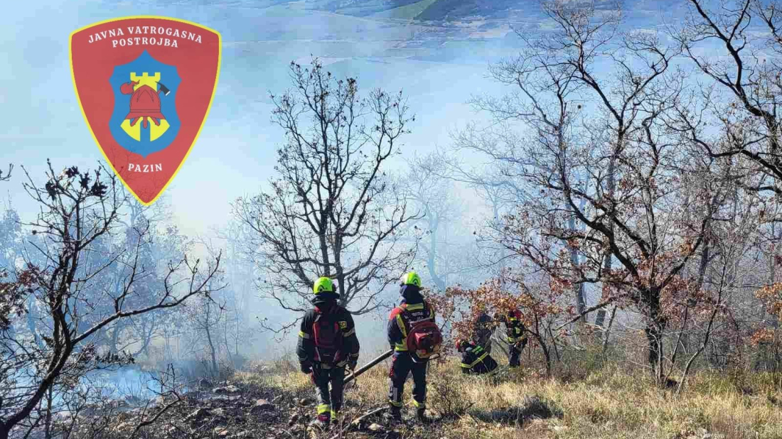 Neoprezno spaljivanje trave kod Pazina izazvalo dva požara u jednom danu!