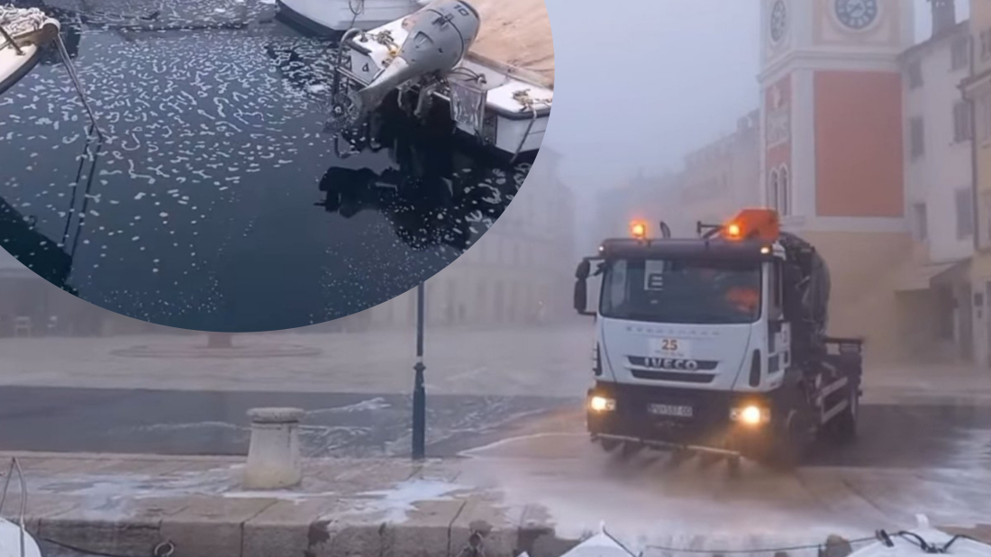 Snimka iz Rovinja izazvala burne reakcije: Nakon pranja Trga, sve završava u moru