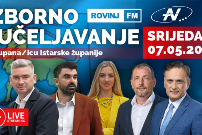 Ne propustite sučeljavanje kandidata za župana/icu Istarske županije na Rovinj FM-u