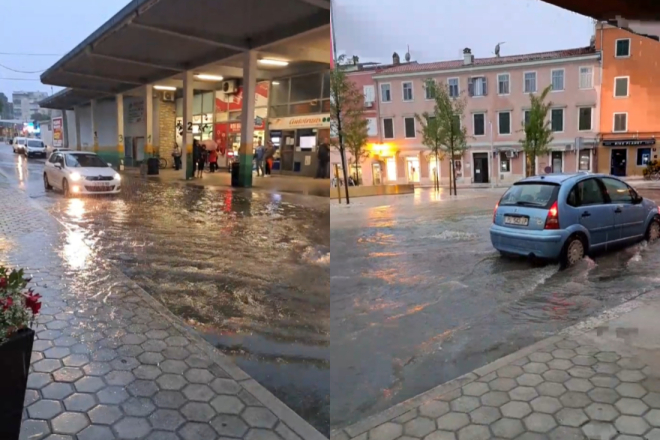 (VIDEO) Novouređeni rovinjski Trg na Lokvi sinoć 'plivao', oglasio se gradonačelnik