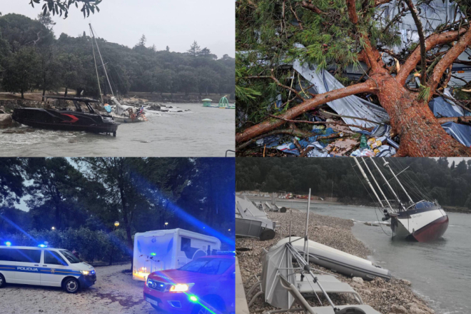 'ROVINJ JE NAJGORE PROŠAO' Stabla se srušila na kampere, troje ljudi je ozlijeđeno, nasukalo se 30 brodica...