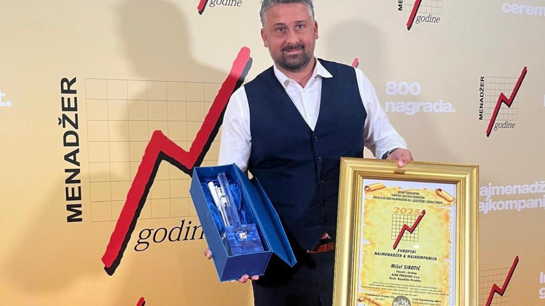 BRAVO! Vlasnik Destilerije Aura proglašen europskim najmenadžerom, a tvrtka najkompanijom i najbrendom