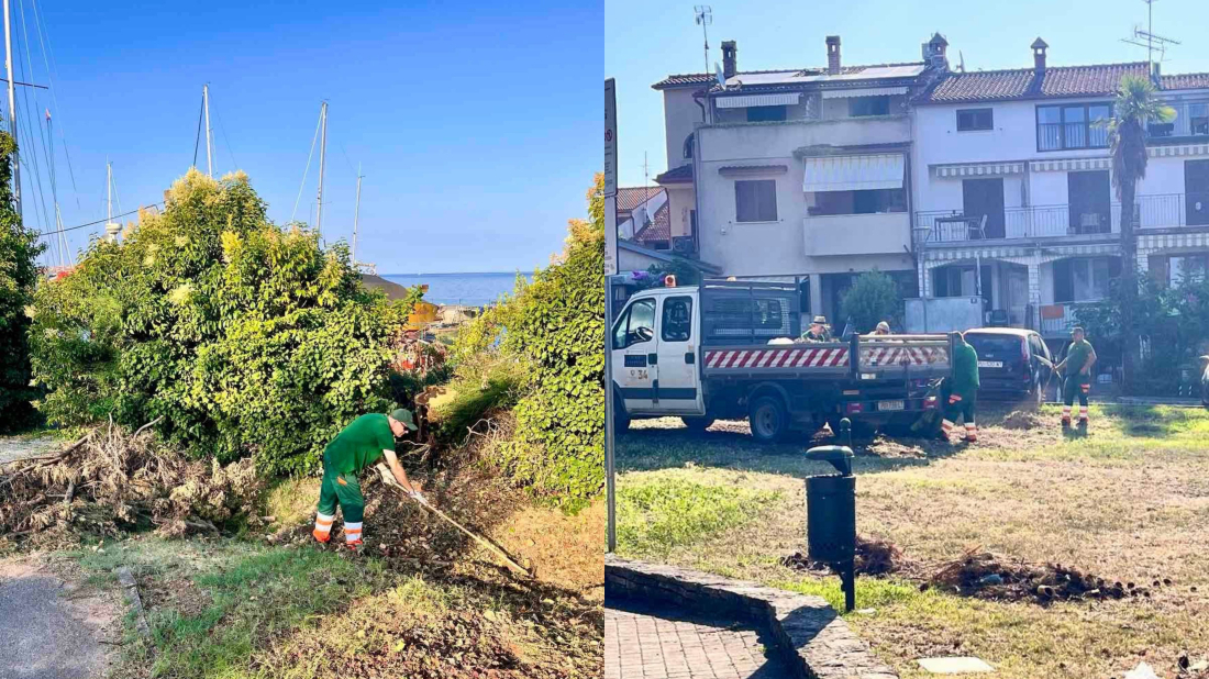 Djelatnici rovinjskog Komunalnog servisa po vrućinama i dalje saniraju posljedice nevremena