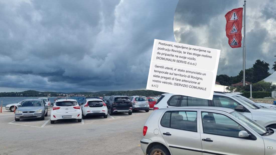 Stiže nevrijeme? Građani Rovinja dobili upozorenje da uklone vozila s Valdibore