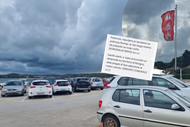 Stiže nevrijeme? Građani Rovinja dobili upozorenje da uklone vozila s Valdibore
