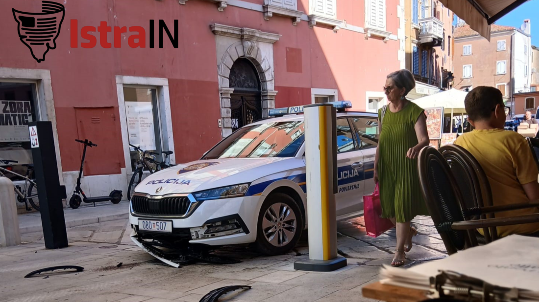 Rovinj: Policijsko vozilo oštećeno prilikom ulaska u pješačku zonu