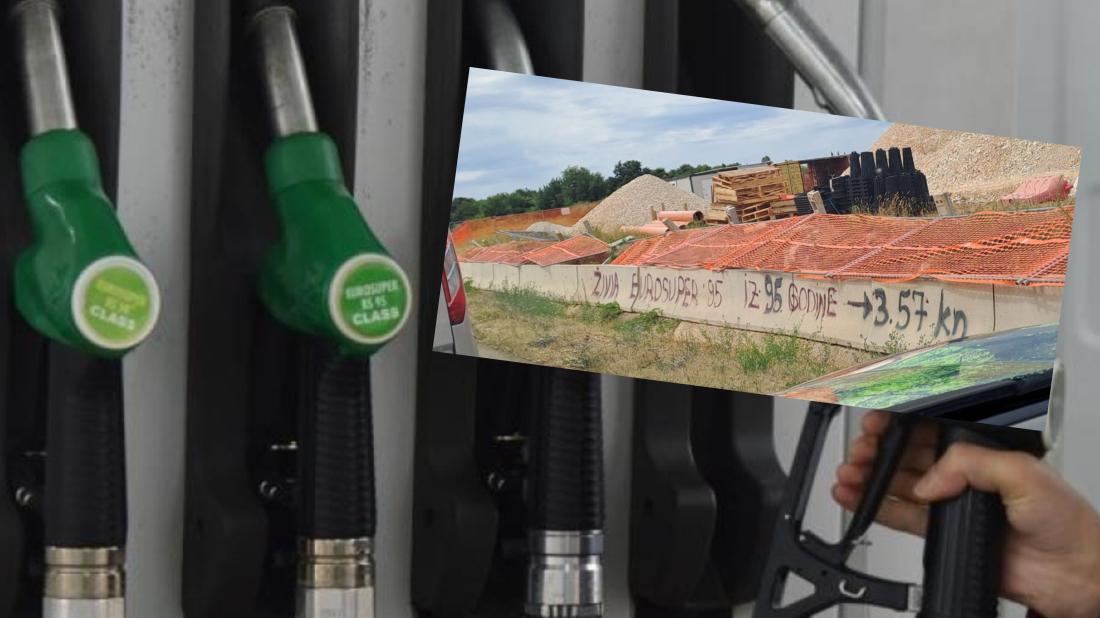 FOTO BILJEŠKA: Netko je u Poreču podsjetio na vremena kada je benzin koštao 3,5 kune po litri