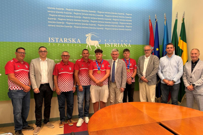 Župan Miletić ugostio uspješne streljaše Hrvatske juniorske reprezentacije iz Istarske županije