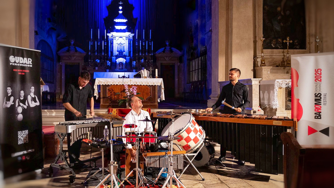 ROVINJ: Stajaće ovacije za Sudar Percussion Trio u završnici 21. Baromus Festivala