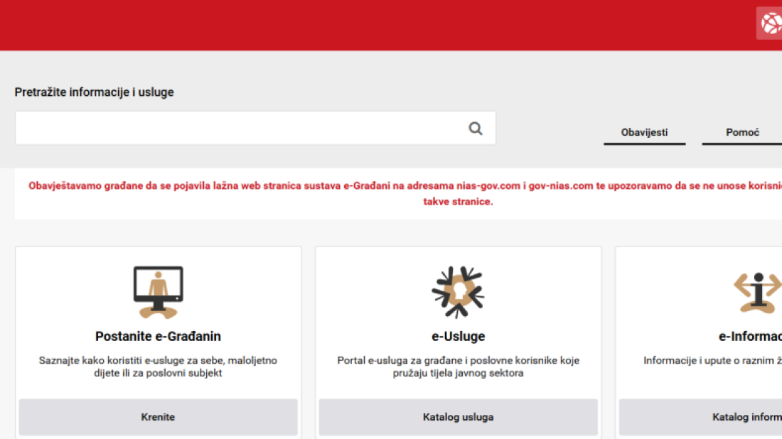 Ministarstvo pravosuđa upozorava na lažne stranice nalik e-Građanima