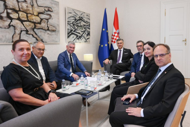 Prijem u Zagrebu za Miletića i Kajina: ''Vlada snažno podržava razvoj Istarske županije''