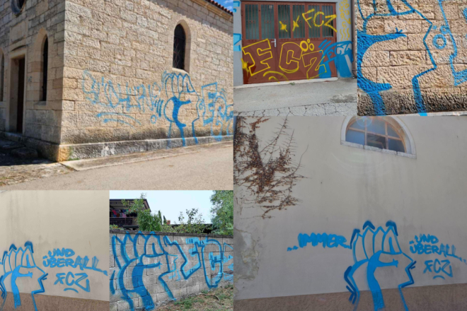 Slučaj vandalizma šokirao građane Rovinja: Cijeli grad je prekriven grafitima, oskvrnjene i dvije crkvice!