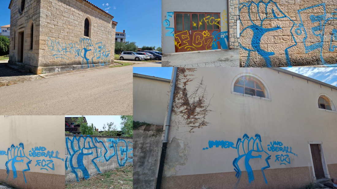 Slučaj vandalizma šokirao građane Rovinja: Cijeli grad je prekriven grafitima, oskvrnjene i dvije crkvice!
