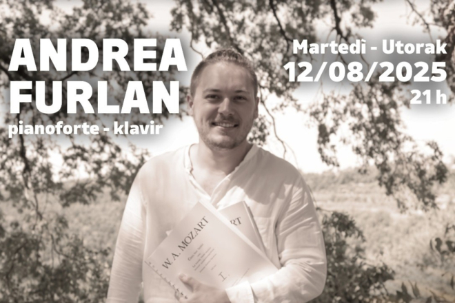Na Ljetnoj pozornici ''Vlado Benussi'' u Rovinj, održat će se koncert pijanista Andrea Furlana