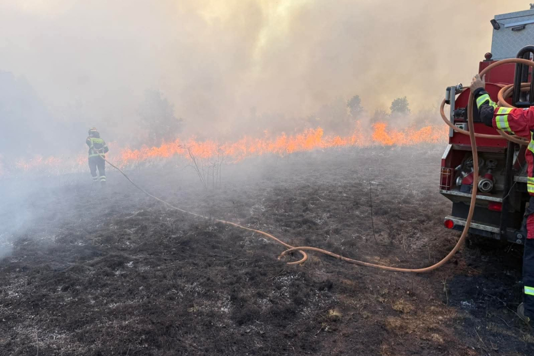 Ponovno gori na području Marčane, požar gasi 25 vatrogasaca i mještani