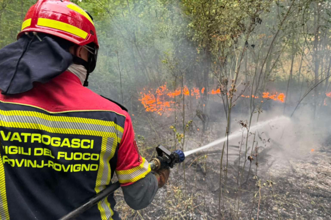 Četiri požara u jednom danu – radna nedjelja za rovinjske vatrogasce