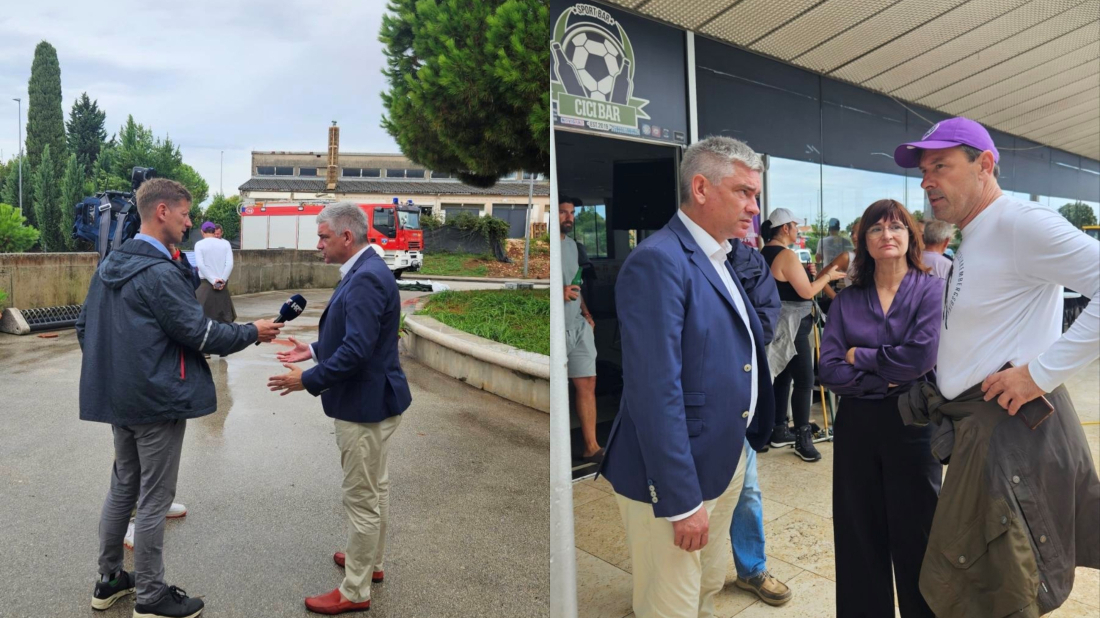 Miletić obišao oborinama najviše pogođen Novigrad: 'Prioritet je pomoći građanima i sanirati štetu'