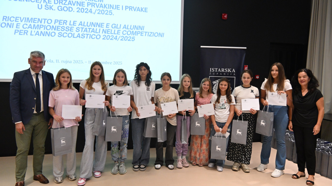 “Vaša poveznica je izvrsnost”: Nagrađeni mladi istarski prvaci