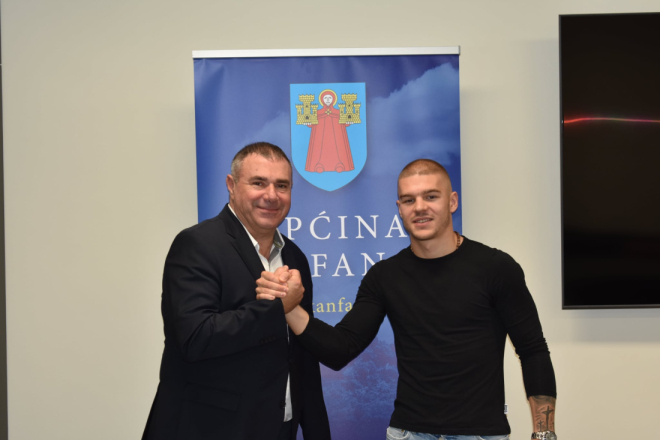 U Općini Kanfanar održan svečani prijem za Matea Paulinića