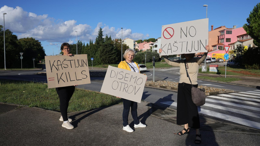 "I DJECA DIŠU ISTI ZRAK!" Građani Pule prosvjeduju zbog smrada s Kaštijuna