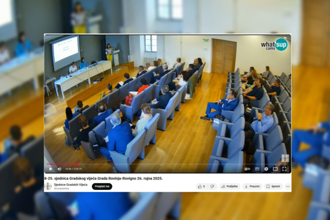 Snimke sjednica Gradskog vijeća Grada Rovinja od sada dostupne na YouTube-u!