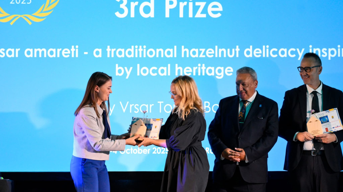 „Vrsaranski amareti“ osvojili 3. nagradu na prestižnim ECTN nagradama za održivi kulturni turizam!