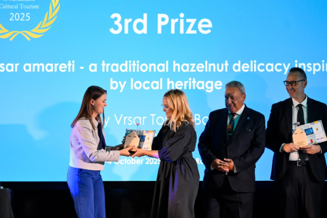 „Vrsaranski amareti“ osvojili 3. nagradu na prestižnim ECTN nagradama za održivi kulturni turizam!