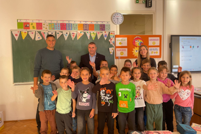 Načelnik Kanfanara posjetio školu i vrtić u sklopu Dječjeg tjedna