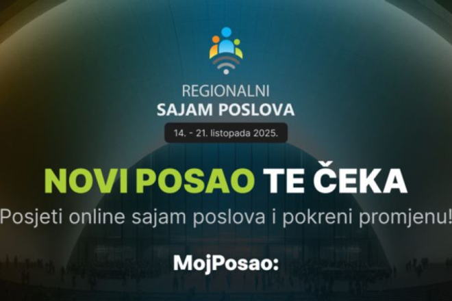 Novi posao je bliže nego što misliš... Pronađi ga na Regionalnom sajmu poslova!