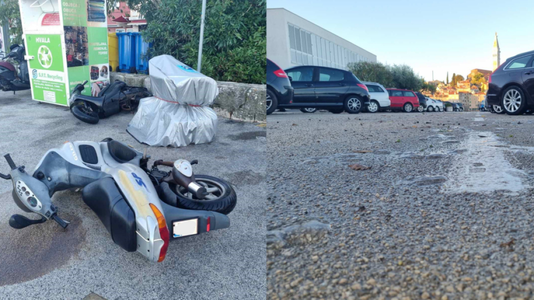 Nevrijeme u Rovinju: Vjetar rušio motore, more izbacilo rebraše...