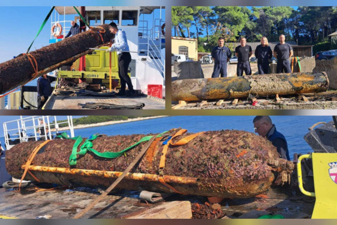 VIDEO/FOTO: U rovinjskom akvatoriju pronađen torpedo iz Prvog svjetskog rata