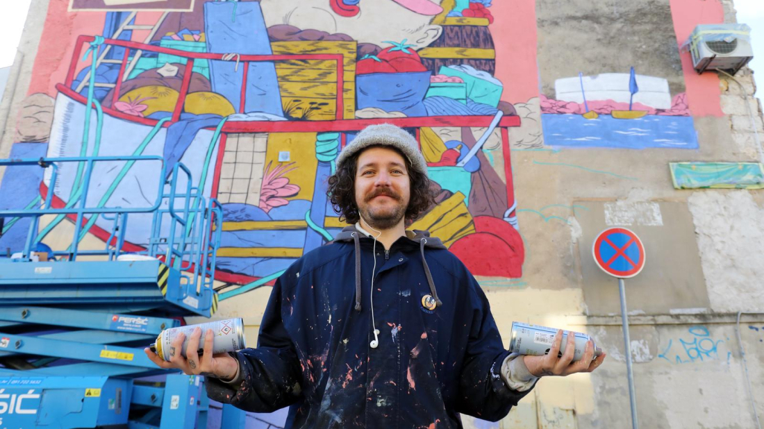 Hommage Puli na zidu: Marin Remić privodi kraju mural u Radićevoj