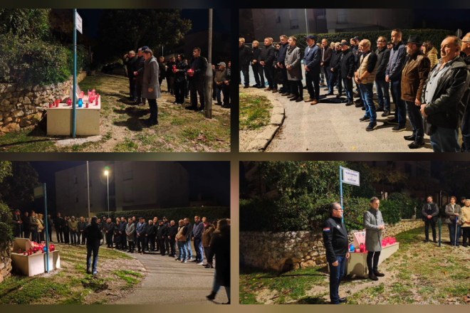 Rovinj zapalio svijeće za Vukovar i Škabrnju: Dostojanstvena komemoracija u Vukovarskoj ulici