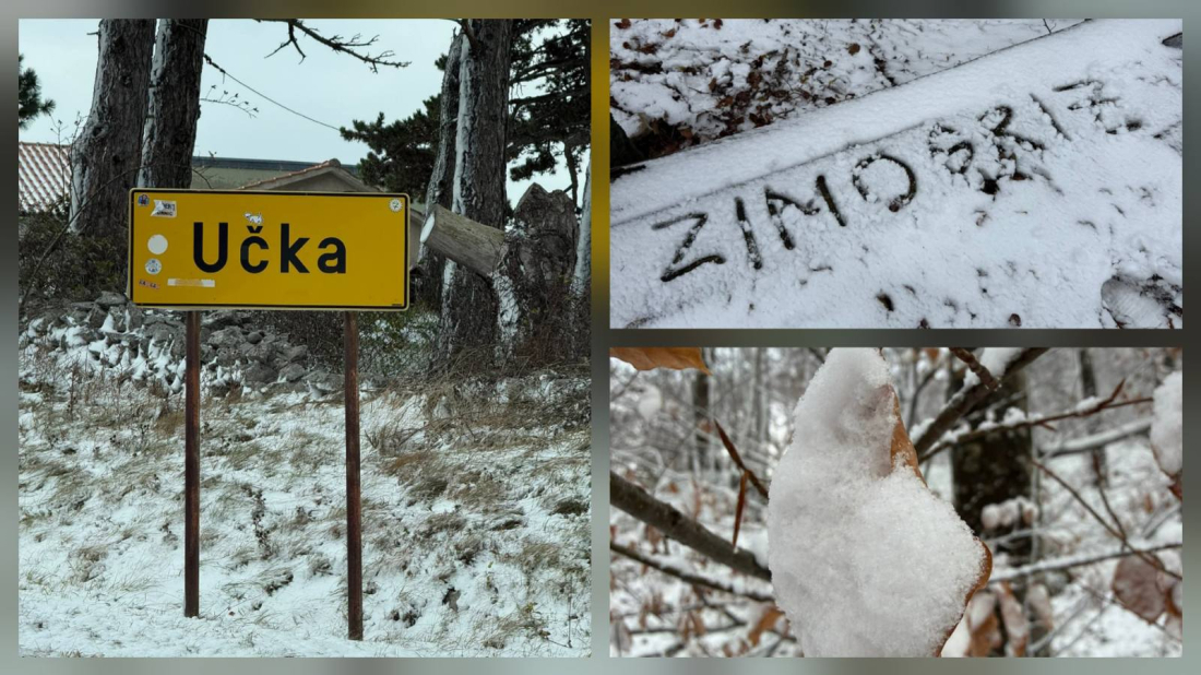 Istra se probudila uz zahlađenje: Snijeg pao na Učki i Ćićariji