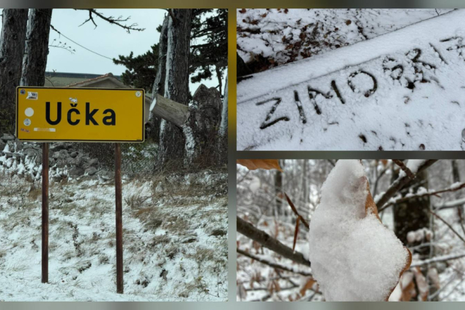 Istra se probudila uz zahlađenje: Snijeg pao na Učki i Ćićariji