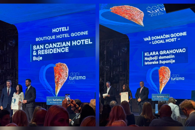 San Canzian i Klara Grahovac donijeli Istri dvije velike nagrade na Danima hrvatskog turizma