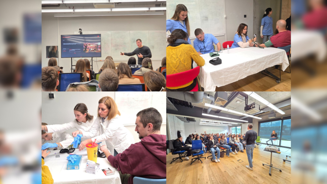 Učenici pulske Medicinske škole posjetili Infobip: Poslušali predavanje pa mjerili tlak i šećer djelatnicima