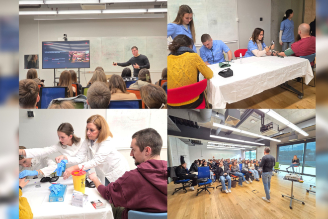 Učenici pulske Medicinske škole posjetili Infobip: Poslušali predavanje pa mjerili tlak i šećer djelatnicima