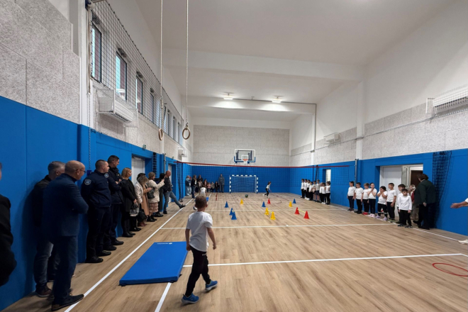Umag: Djeca Bašanije prva isprobala novu multifunkcionalnu dvoranu u Društvenom domu