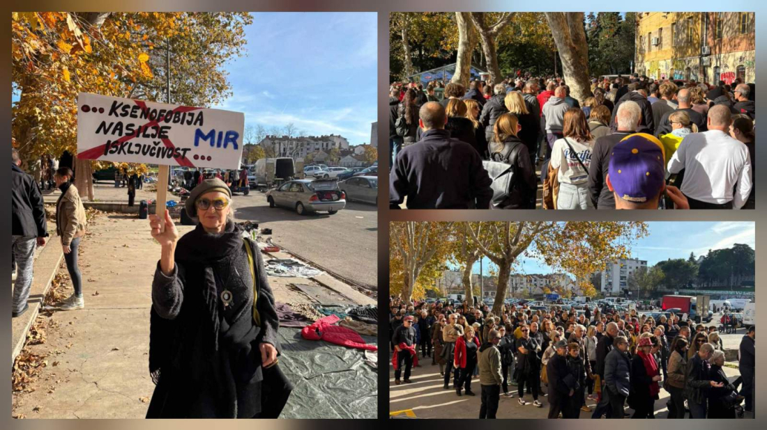Foto: Stotine građana u Puli krenule u marš “Ujedinjeni protiv fašizma”