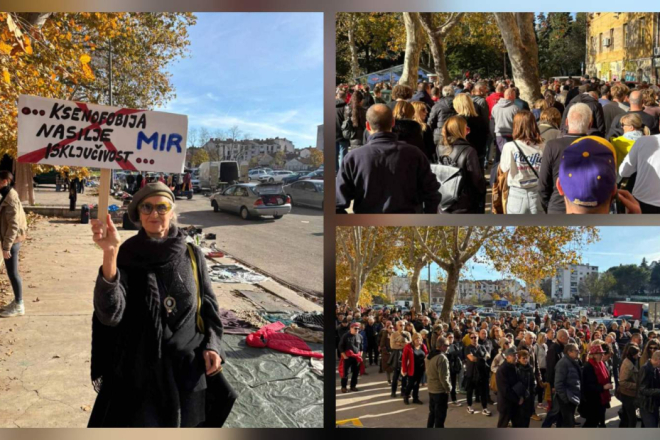 Foto: Stotine građana u Puli krenule u marš “Ujedinjeni protiv fašizma”
