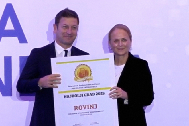 NOVO PRIZNANJE: Rovinj proglašen najboljim srednjim gradom u Hrvatskoj u kategoriji gospodarstva