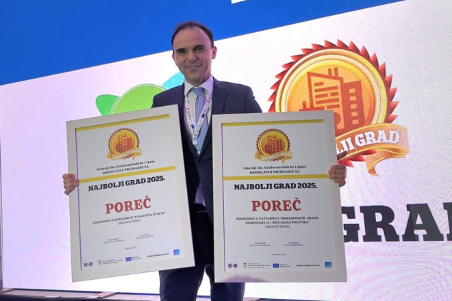 Poreč proglašen najboljim gradom u Hrvatskoj u dvije kategorije
