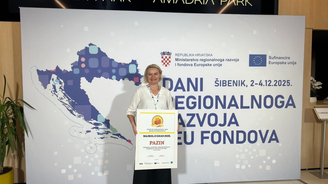 Pazin najbolji hrvatski grad u kategoriji obrazovanje, demografija, mladi i socijalna politika