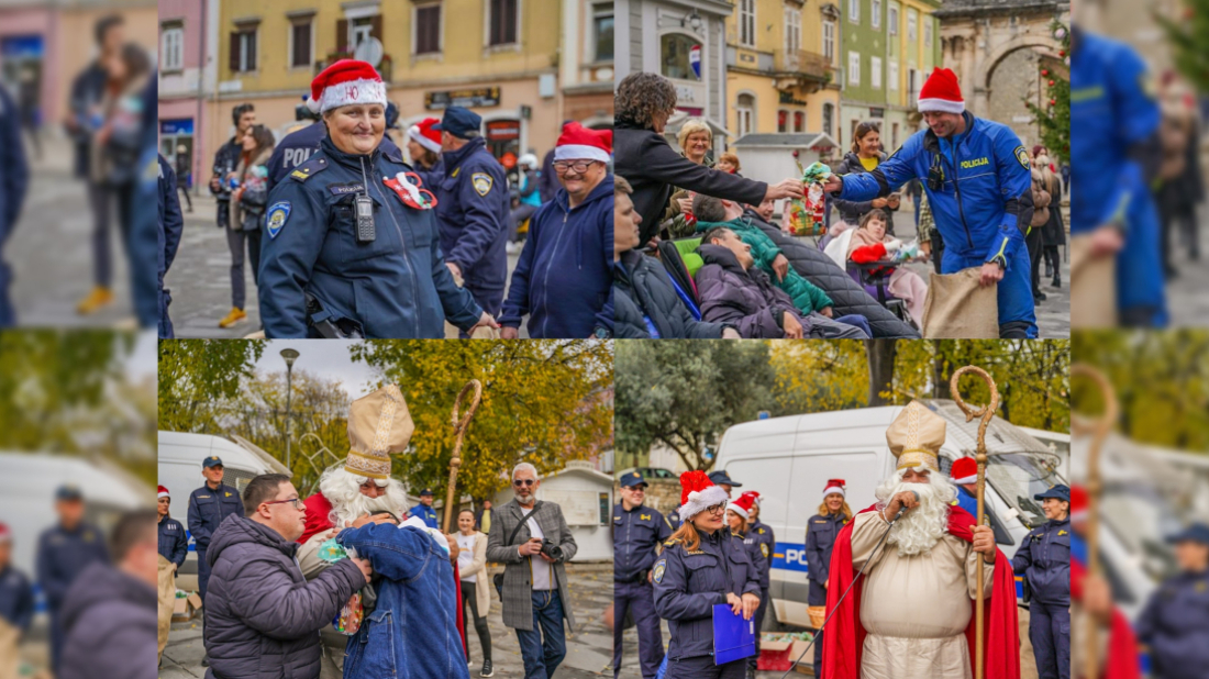 Istarski policajci ponovno pokazali veliko srce: Prikupili čak 600 poklona koje je sveti Nikola podijelio djeci u Puli