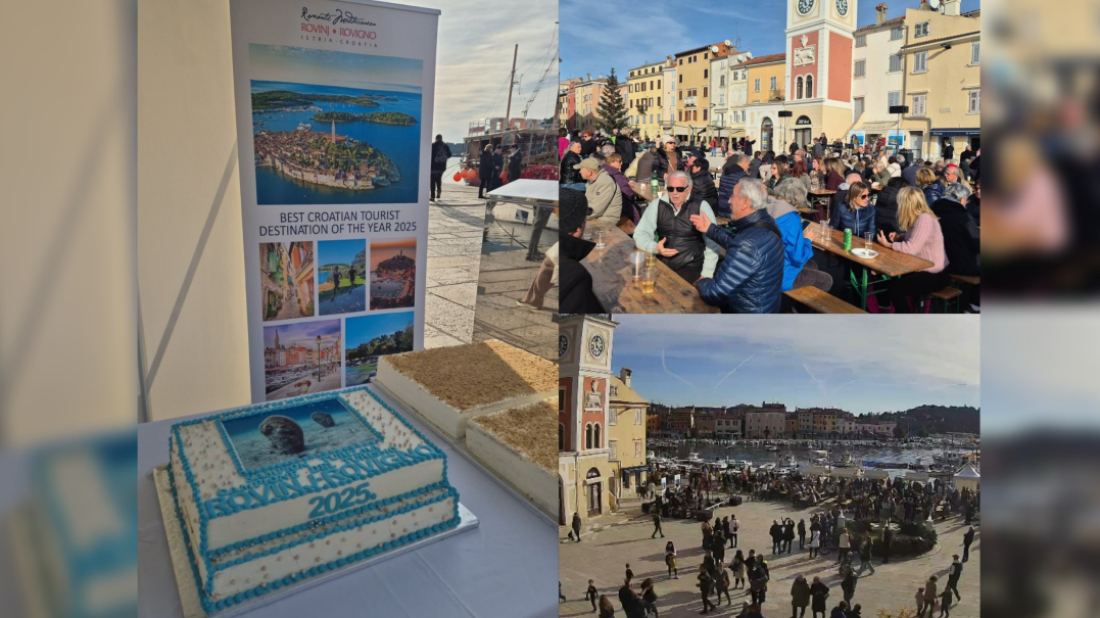 (FOTO) Fešta dostojna šampiona: Brojni građani Rovinja okupili se na proslavi uz besplatne srdele, piće i tortu